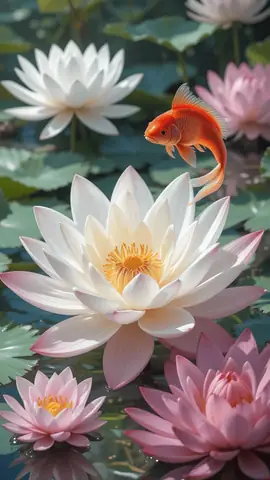 Ảnh Nền Cá Chép Hoa Sen Cho Điện Thoại