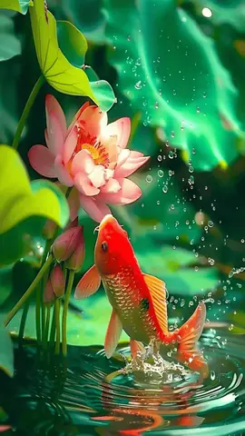 Ảnh Nền Cá Chép Hoa Sen Cho Điện Thoại