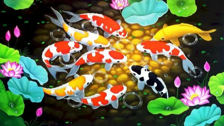 Hình Nền Cá Chép Hoa Sen Full Hd 4k Cho Máy Tính