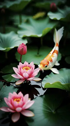 Ảnh Nền Cá Chép Hoa Sen Cho Điện Thoại