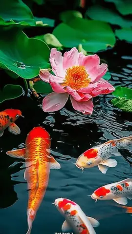 Ảnh Nền Cá Chép Hoa Sen Cho Điện Thoại