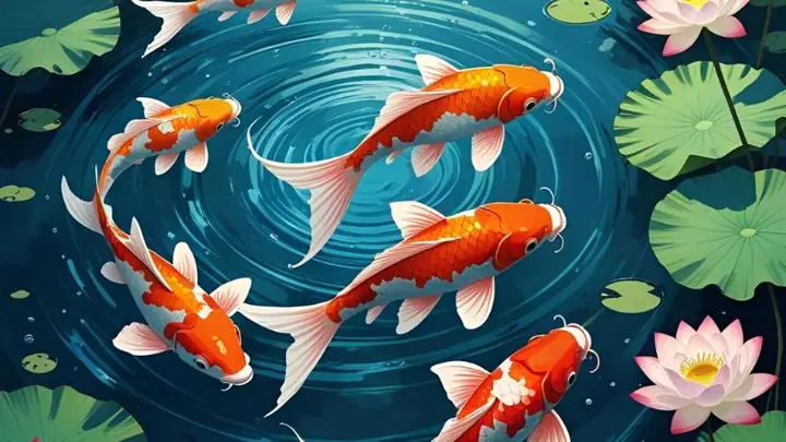 Hình Nền Cá Chép Hoa Sen Full Hd 4k Cho Máy Tính