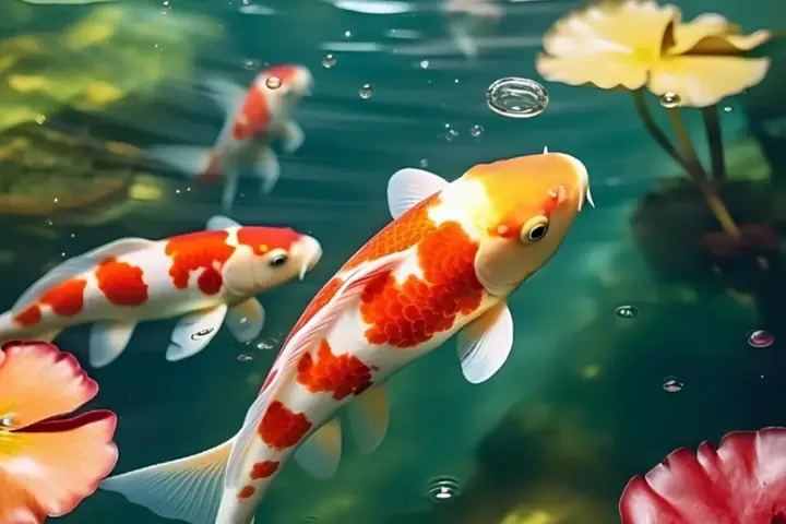 Hình Nền Cá Koi Nghệ Thuật (tranh Vẽ, Phối Cảnh)