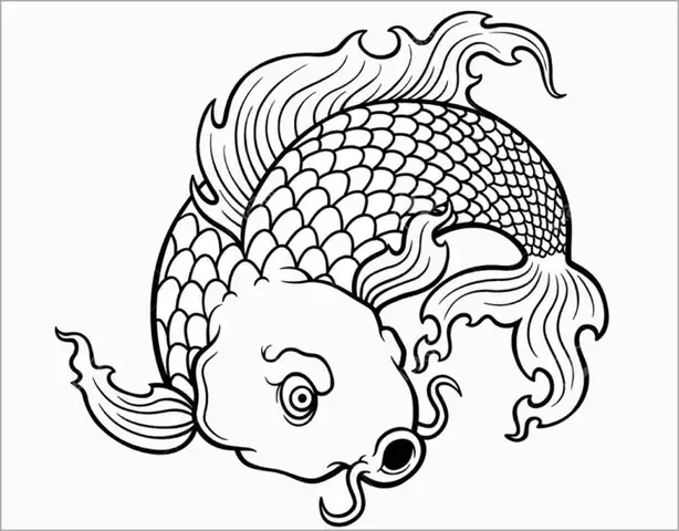 Tranh Vẽ Cá Chép Cổ Trang Trung Hoa