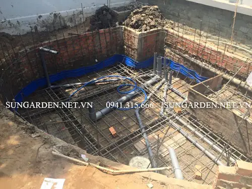 Đào Đất Tạo Lòng Hồ Cá Xi Măng