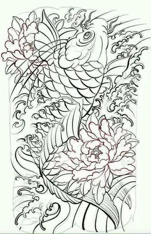 Khung Hình Xăm Kín Lưng Cá Chép