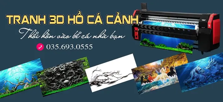 Tranh 3d Cho Bể Cá Rồng Huyết Long